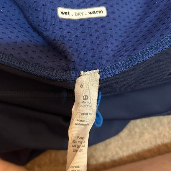 Vtg Lululemon Groove Flare Pants Sz 6 Mid Rise Retired Navy Manifesto Yoga Rare - Picture 2 of 8